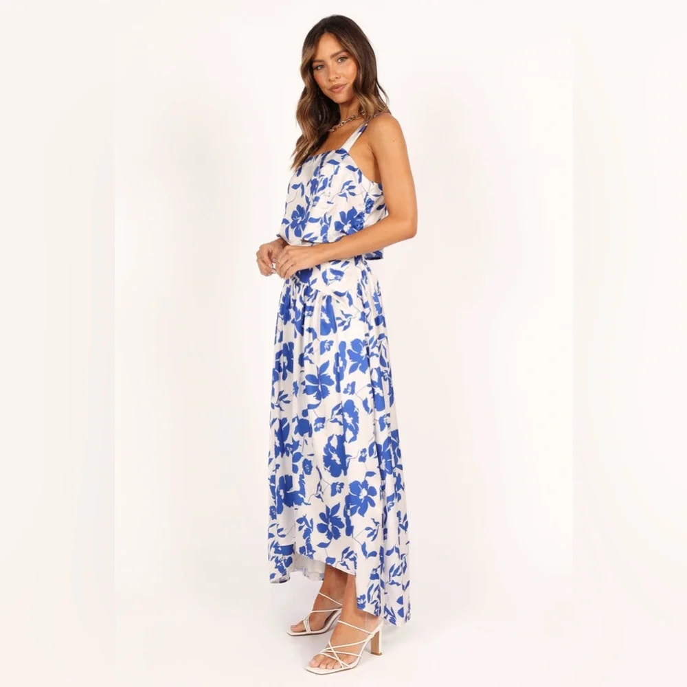 Petal & pup satin floral two piece skirt set nwot - Picture 3 of 5